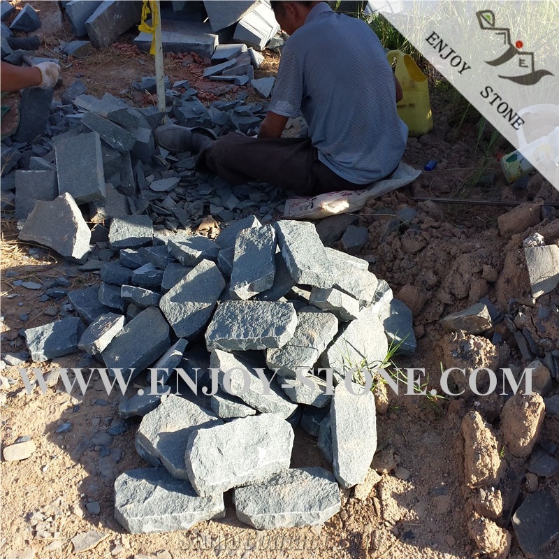 Natural Split, Hand Cut G612 Olive Green Random Crazy Paver