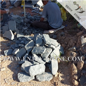Natural Split, Hand Cut G612 Olive Green Random Crazy Paver