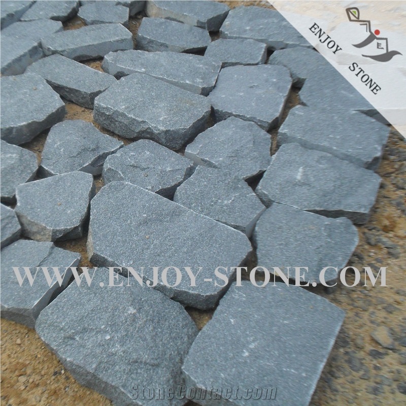 Natural Split, Hand Cut G612 Olive Green Random Crazy Paver