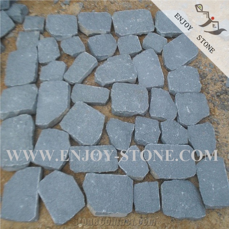 Natural Split, Hand Cut G612 Olive Green Random Crazy Paver