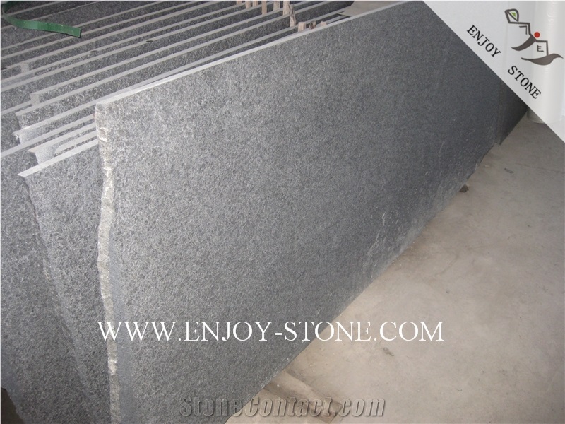 Raven Black G684 Black Basalt Slabs, Large Size Tiles