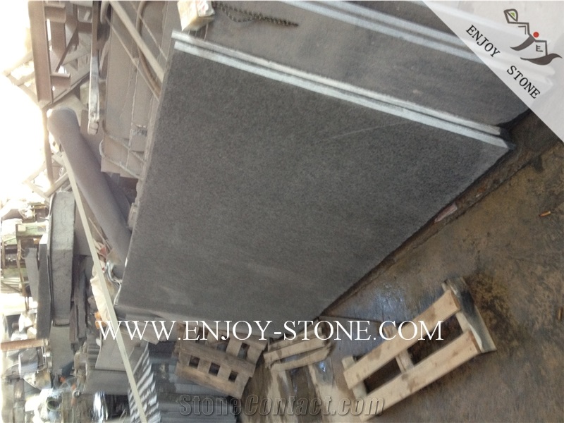 Raven Black G684 Black Basalt Slabs, Large Size Tiles
