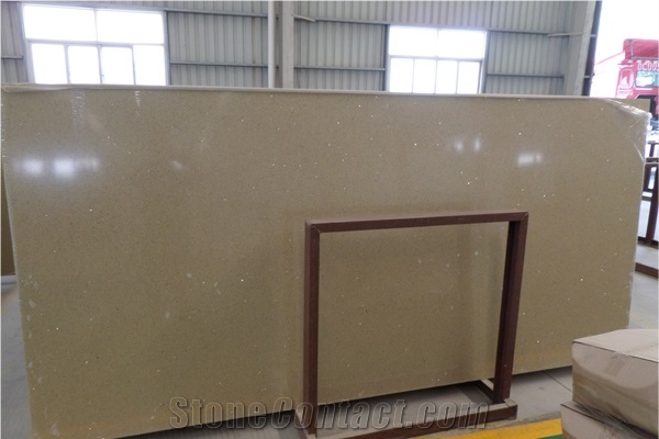 High Gloss Quartz Crystal White Slab Tile