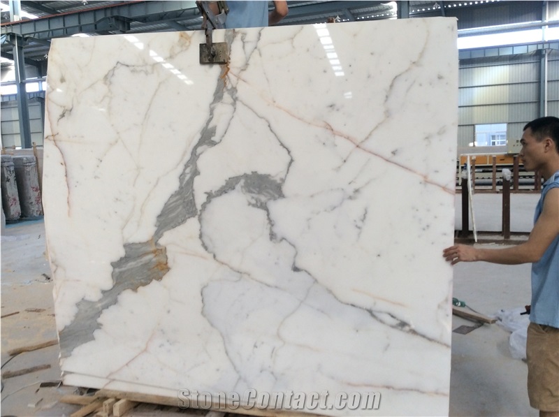 Polished Honed Calacatta Gold Marble for Sale