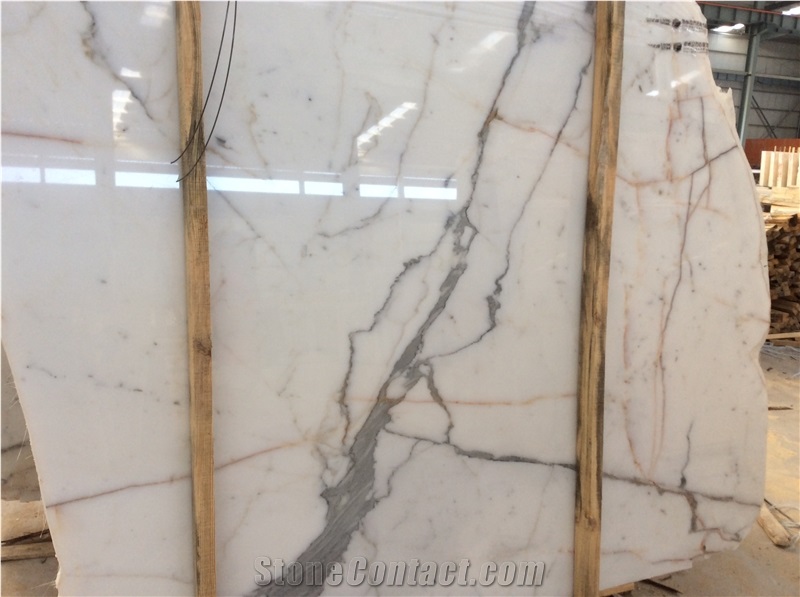Polished Honed Calacatta Gold Marble for Sale