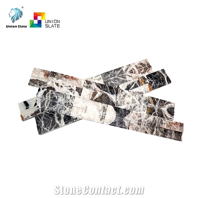 Nature Black Rose Marble Stone Wall Panel Fireplace Surround