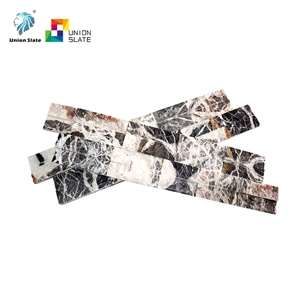 Nature Black Rose Marble Stone Wall Panel Fireplace Surround