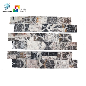 Nature Black Rose Marble Stone Wall Panel Fireplace Surround
