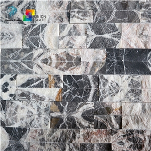 Nature Black Rose Marble Stone Wall Panel Fireplace Surround