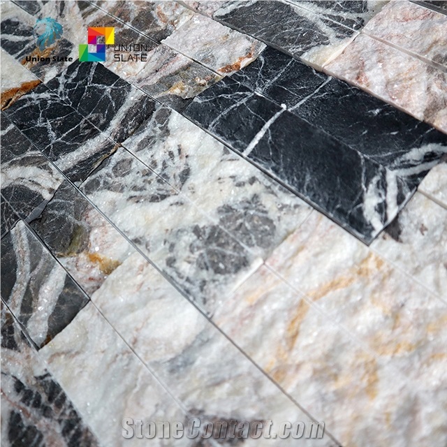 Nature Black Rose Marble Stone Wall Panel Fireplace Surround