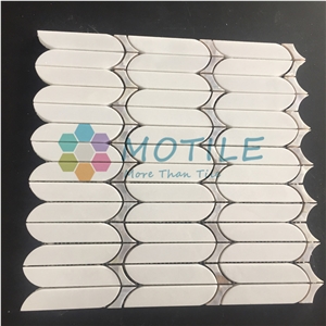 Thassos White Wth Mother Pearl Of Shell Marble Mosaic Tile Thassos White Wth Mother Pearl Of Shell Marble Mosaic Tile