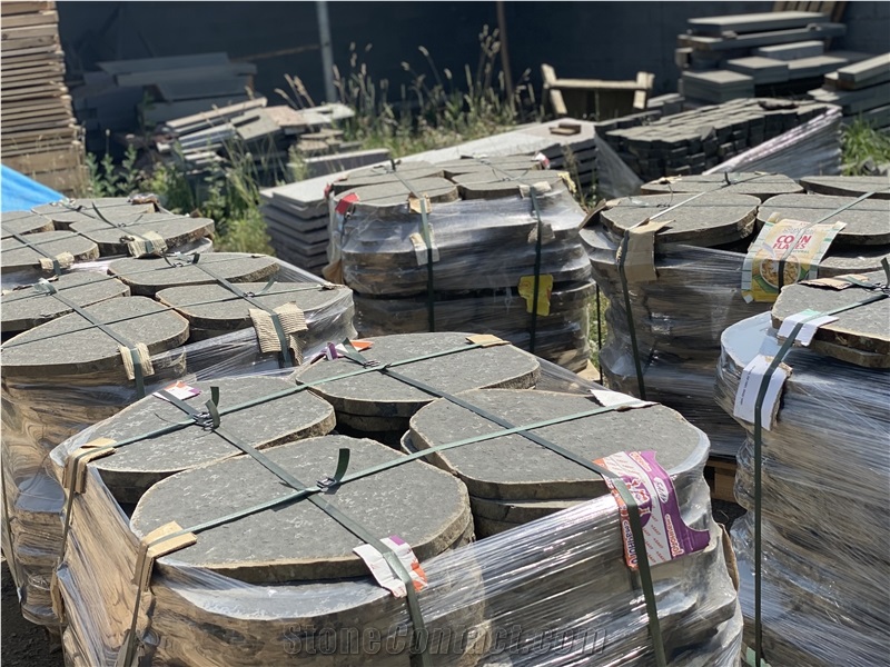 Basalt Polygonal Flagstone Paver, Walkway Pavement