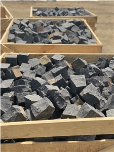 Black Basalt Split Cube Stone, Cobblestone