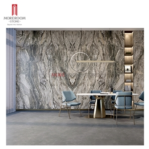 Bookmatch Marble 12mm Large Porcelain Tile Wall