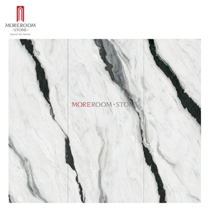 Panda White Marble Porcelain Slabs For Hotel