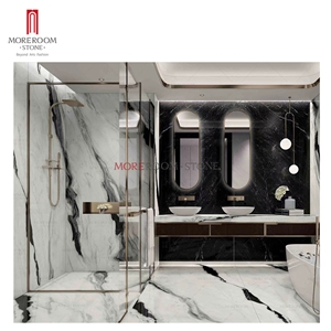Panda White Marble Porcelain Slabs For Hotel