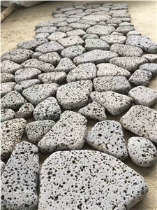 Lavastone Tumbled Landscaping Stones, Garden Stepping Stone Pavers