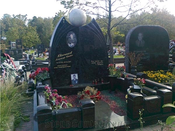 Black Granite Monuments from Karelia
