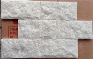 Crystal White Mushroomed Ledge Marble Stone Wall Crystal White Mushroomed Ledge Marble Stone Wall