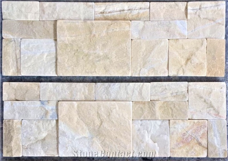 Hanphar - Cultured Panels- Yellow Marble Panel Stone Veneer