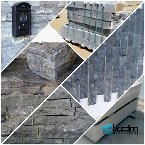 Monsoon Black Quartzite (Silver Pearl) Ledge Stone