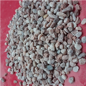 High Roundness Pink Color Pebble Stone for Decor
