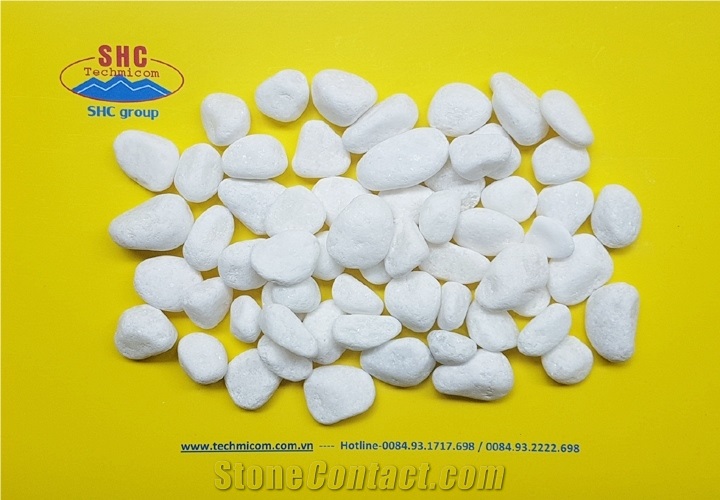 Snow White Pebble 50-80mm for Landscaping