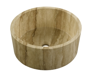 Beige Travertine Stone Basins,Bathroom Vanity Sink