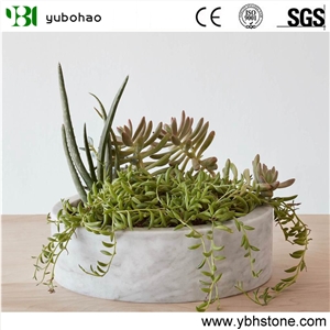 Bianco Carrara White/Honed Marble Flower Vase
