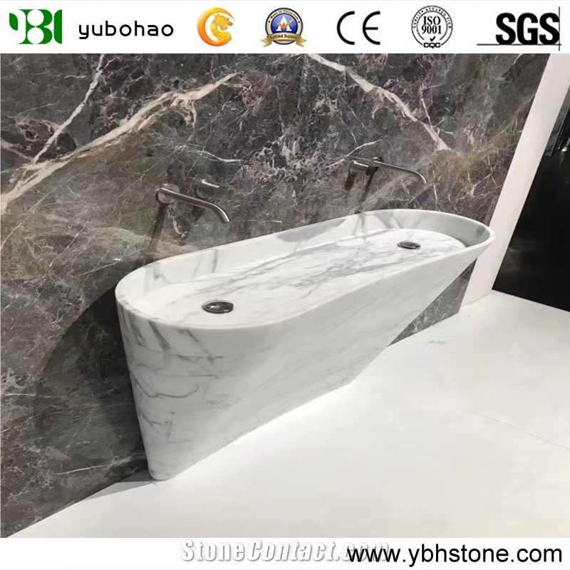 Bianco Carrara White/Marble Bathtub for Hotel