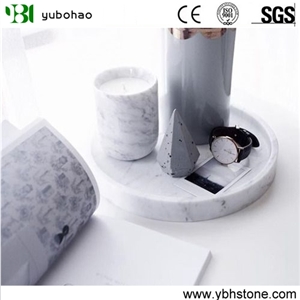 Bianco Carrara/White Marble Honed Bothroom Holders