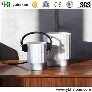 Bianco Carrara/White Marble Of Home Decorative Pot
