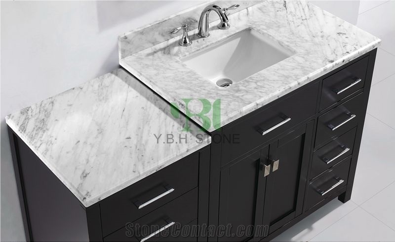 Bianco Carrara White Marble Polished Honed Top