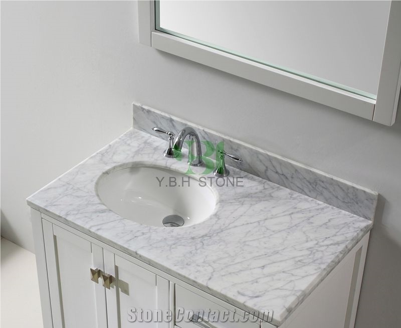 Bianco Carrara White Marble Polished Honed Top