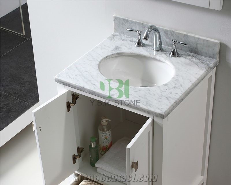 Bianco Carrara White Marble Polished Honed Top