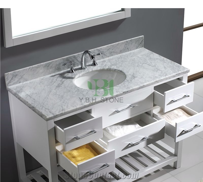 Bianco Carrara White Marble Polished Honed Top