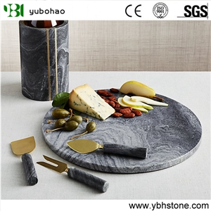Bianco Carrara White/Natural Marble Kitchen Plates