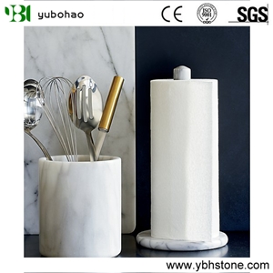 Bianco Carrara White/Natural Marble Kitchen Plates