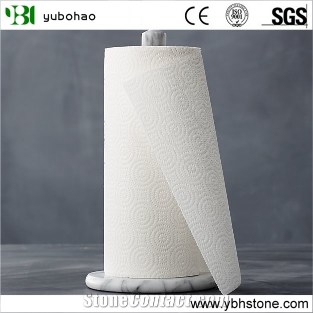 Bianco Carrara White/Natural Marble Kitchen Plates
