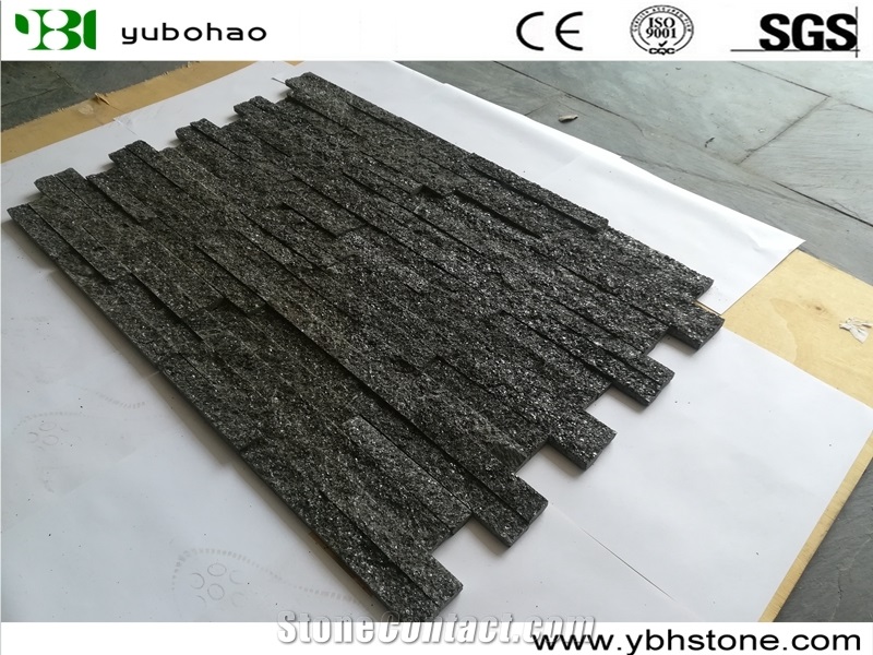 Black Quartzite/Stacked Natural Stone Wall Panels