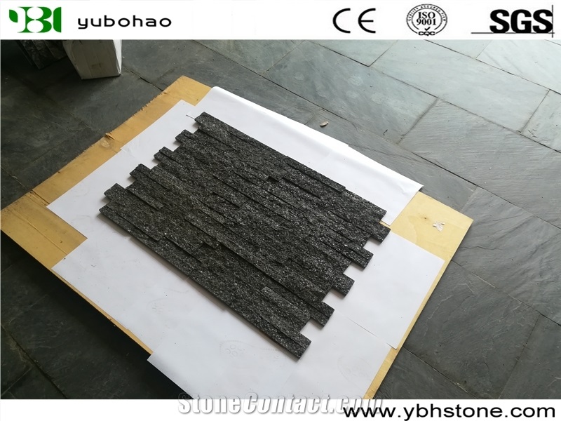 Black Quartzite/Stacked Natural Stone Wall Panels
