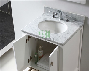 Carrara White Bath Tops, Wood Vanity Countertop