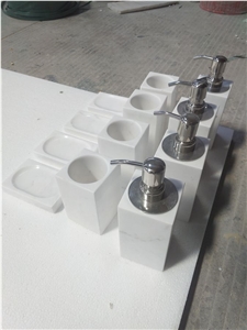 Carrara White Marble Bathroom Accessorie