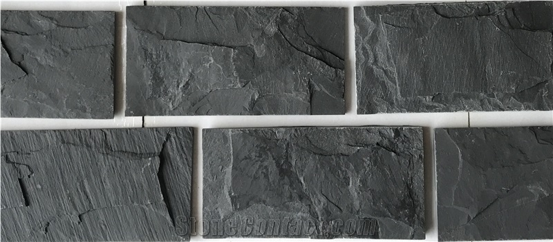 China Black Slate, Mushroom for Tile/Wall Cladding
