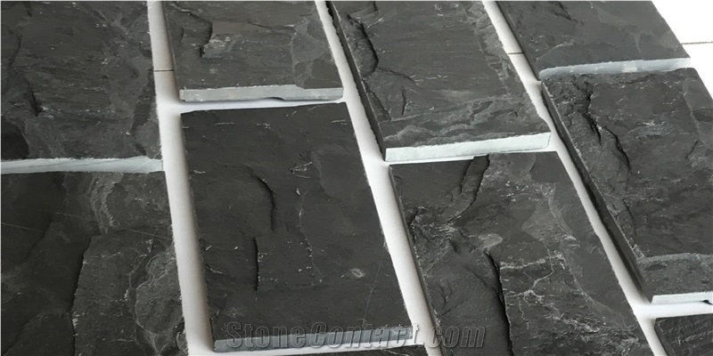 China Black Slate, Mushroom for Tile/Wall Cladding