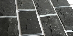 China Black Slate, Mushroom for Tile/Wall Cladding
