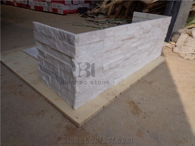 China White Quartzite Culture Stone Wall Cladding