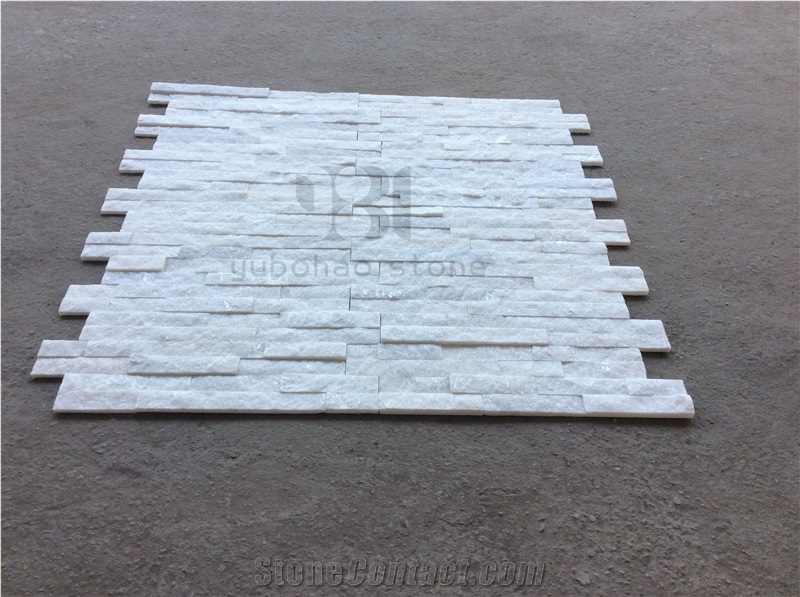China White Quartzite Culture Stone Wall Cladding