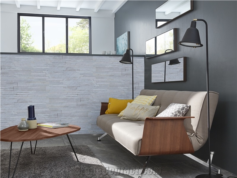 China White Quartzite Culture Stone Wall Cladding