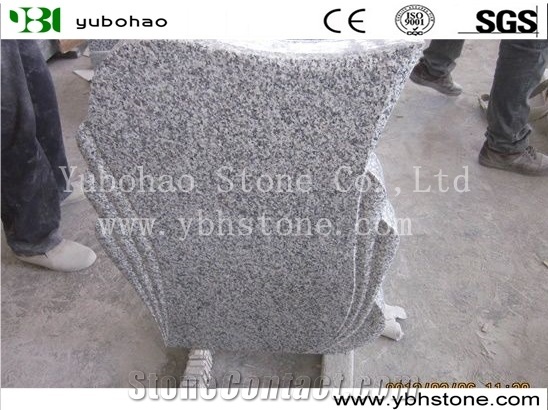 Chinese G603 European Style Granite Tombstone